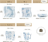 Dinnerware Sets for 6, 30 Piece Porcelain Plates and Bowls Sets, Square Dish Set with Dinner Plate and Bowl
