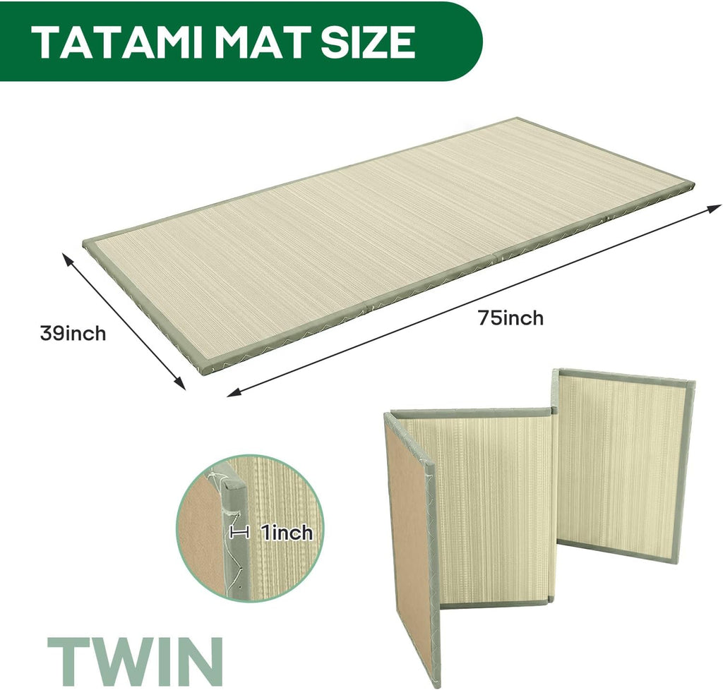 Japanese Tatami Mat, Foldable Floor Sleeping Pad Futon Mattress