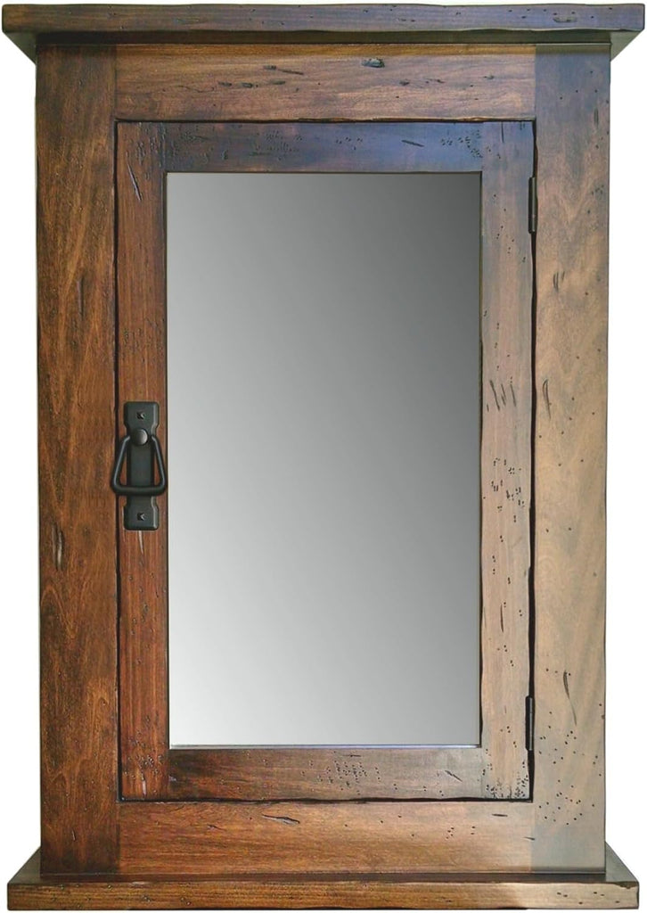 Dijkoo NUOTIRUIS Primitive Mission Medicine Cabinet/Surface Mount/Distressed Medium Finish/Solid Wood & Handmade C