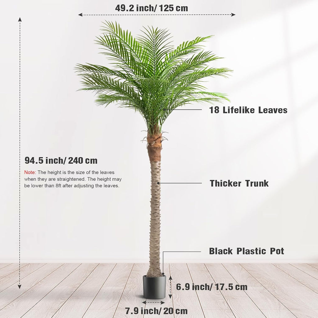Artificial Phoenix Palm Tree 8ft 2 Set Tall Outdoor/Indoor Decor