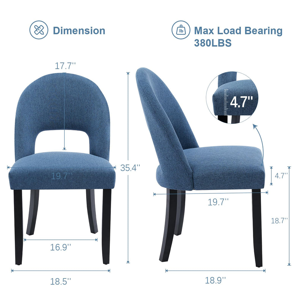 Set of 6, Upholstered Kitchen & Dining Room Chairs