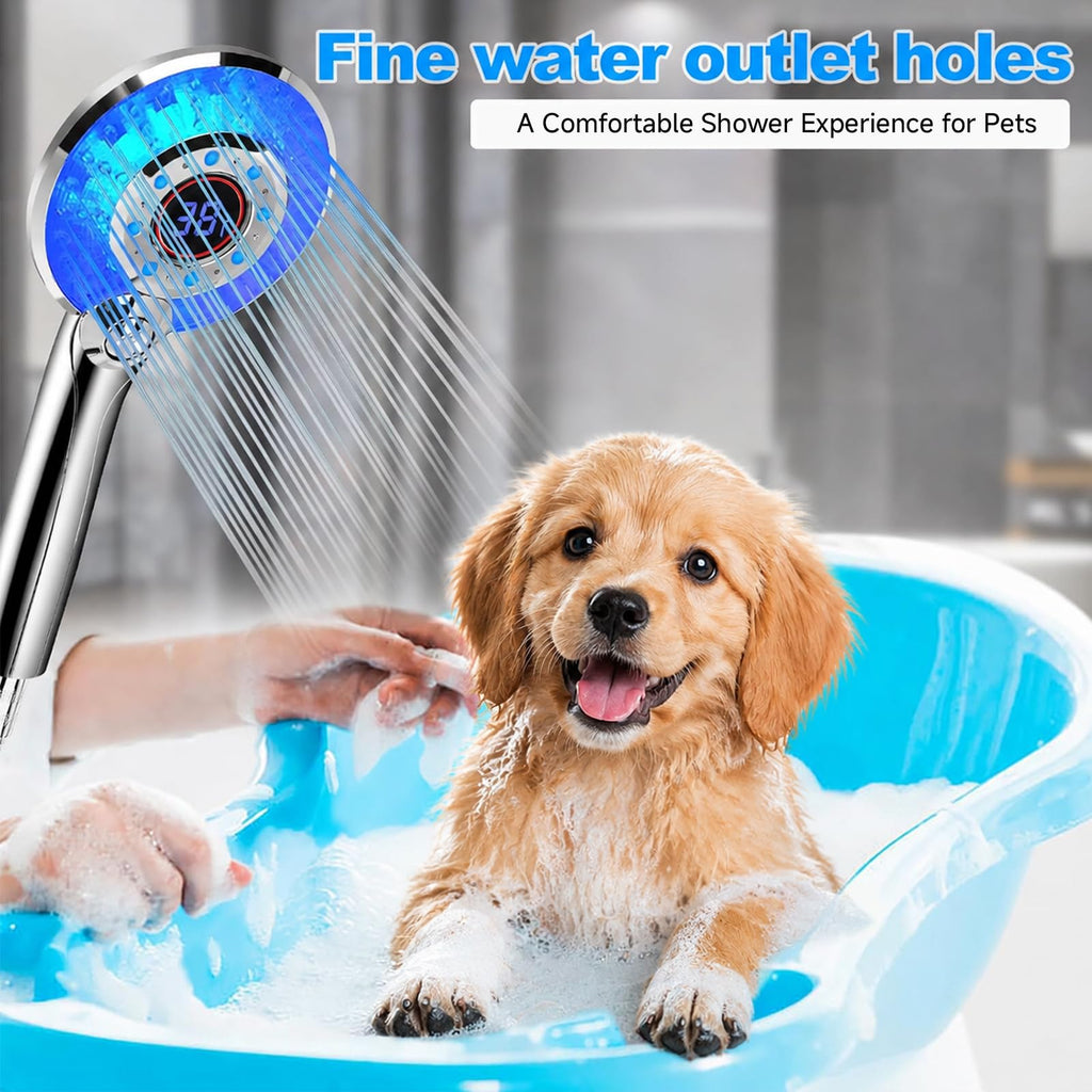 LED Shower Head Color Changing, Shower Head High Pressure with Hose