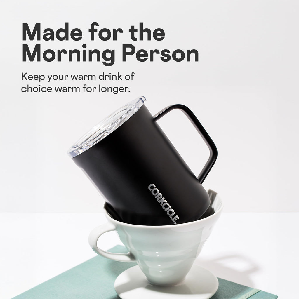 X Rifle Paper Co. Triple Insulated Coffee Mug with Lid & Handle - Keeps Beverages Hot for 3+ Hours - Gift for Mom