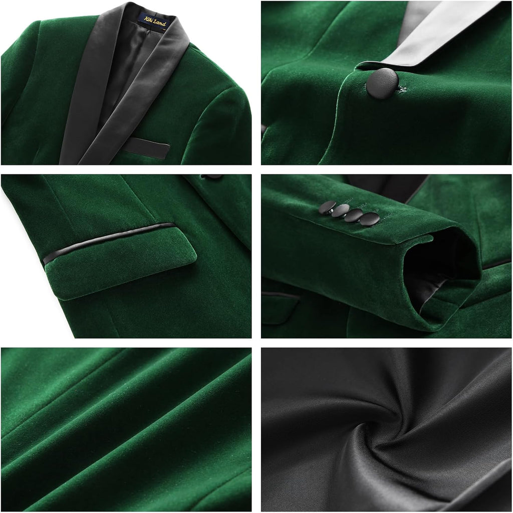 Boy Suits Tuxedo Suit Velvet Kid Ring Bearer Outfit Wedding