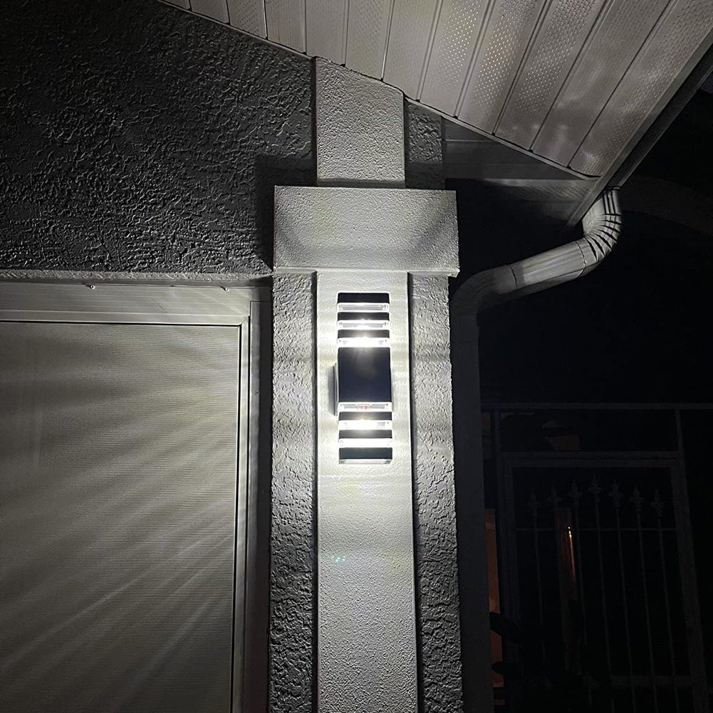 LED Up and Down Lights, Outdoor Light Fixture, Black, 3-Tier, 15.8 in