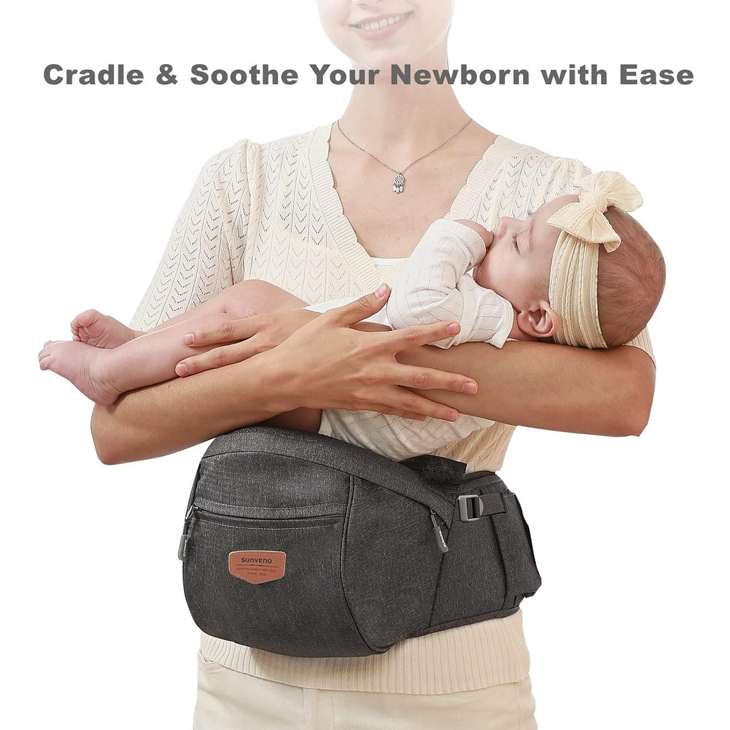 Baby Hip Seat Carrier for Toddler, Supports up to 45 lbs, Wide Anti-Slip Seat, Adjustable Waist Belt, Quick Up Down