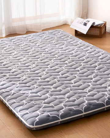 6th Generation Japanese Floor Futon Mattress - Extra-Thick 9-Layer Modern Futon with 100% High-Density Foam, Portable