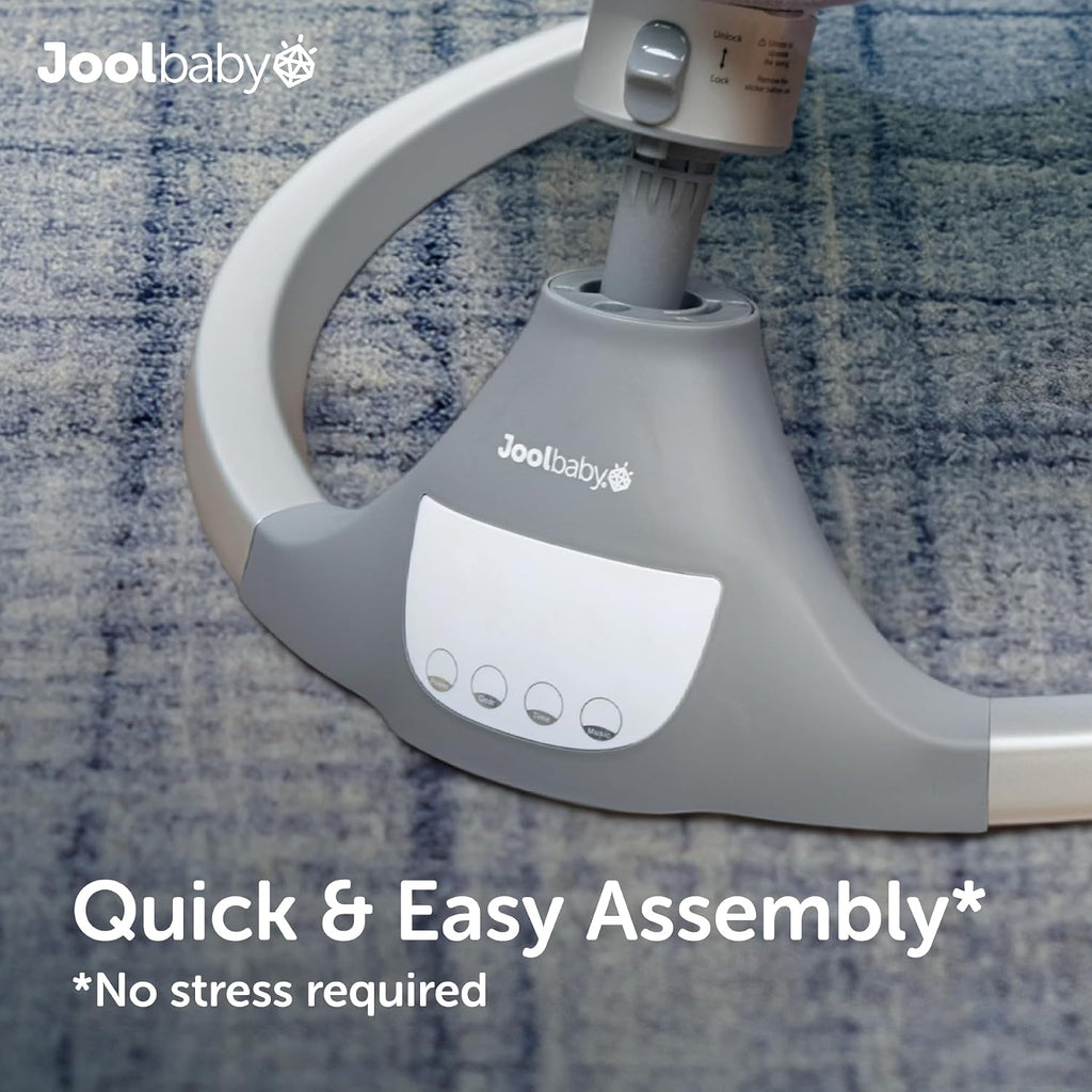 Nova Baby Swing for Infants - Bluetooth Music, Remote (Gray)
