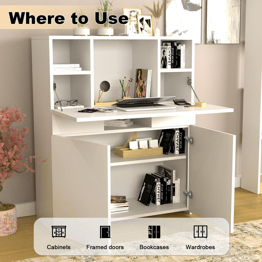 Full Overlay Soft Closing Clip On Face Frame Mounting Cabinet Hinges 10 Pair(=20 Pcs), 105 Degree Self Closing