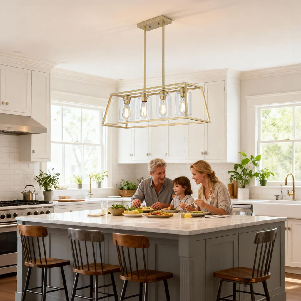 Gold Chandeliers Island Light Fixture