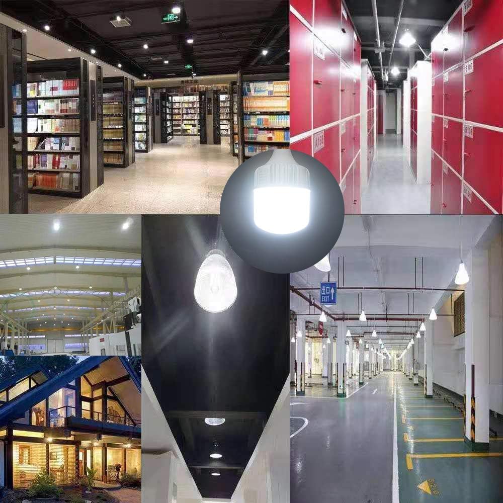 Super Bright 400W-500W Light Bulb Equivalent, 65W LED Bulb 120 Volt Cool White 6500K E26, 6500 Lumens,High Watt