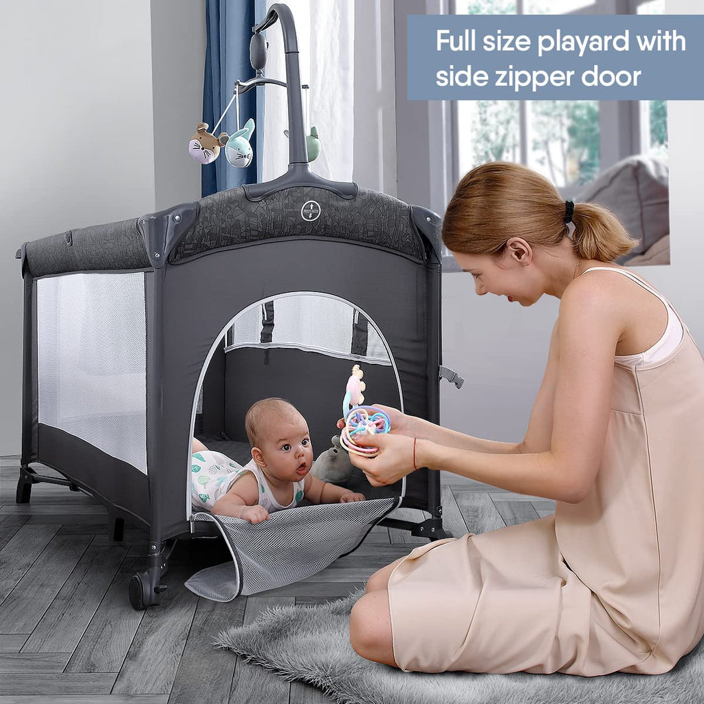 Baby Bassinet Bedside Crib, Play Yard, Diaper Changing Table