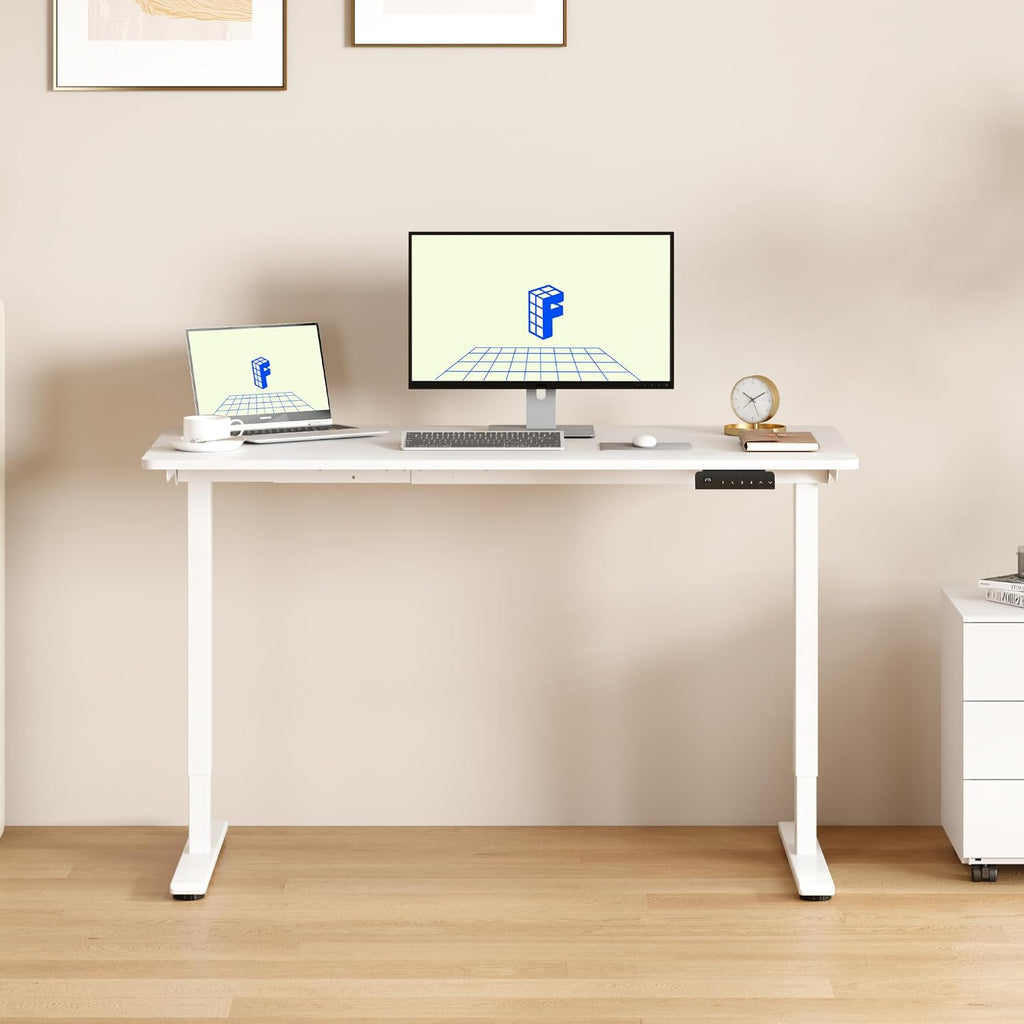 E3 Dual Motor Electric Standing Desk 55 x 28 Sit Stand Up Desk, Holds 220 lbs, Adjustable Height w/Memory Presets