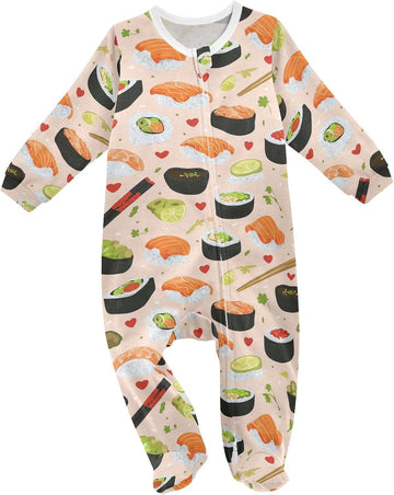 CutBaby One-Piece Footies Rompers Pajamas Cotton Footed Pjs for Sleep Play Boys Girls