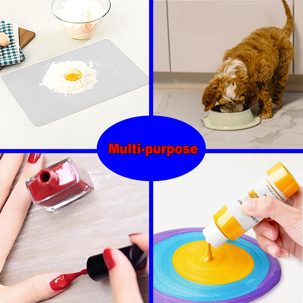 36" x 24"Silicone mat, Large Silicone Heat-Resistant mat, Kitchen countertop Non-Slip mat, Craft Table
