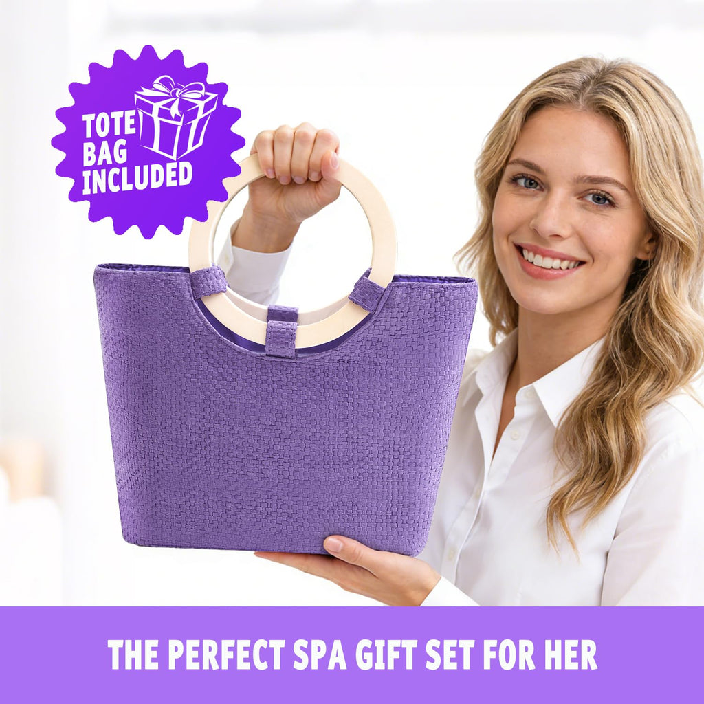 Bath Sets for Women Gifts - 10 Pcs Lavender Spa Kit, Self Care Kit for Her, Birthday, Anniversary, Holiday, Christmas