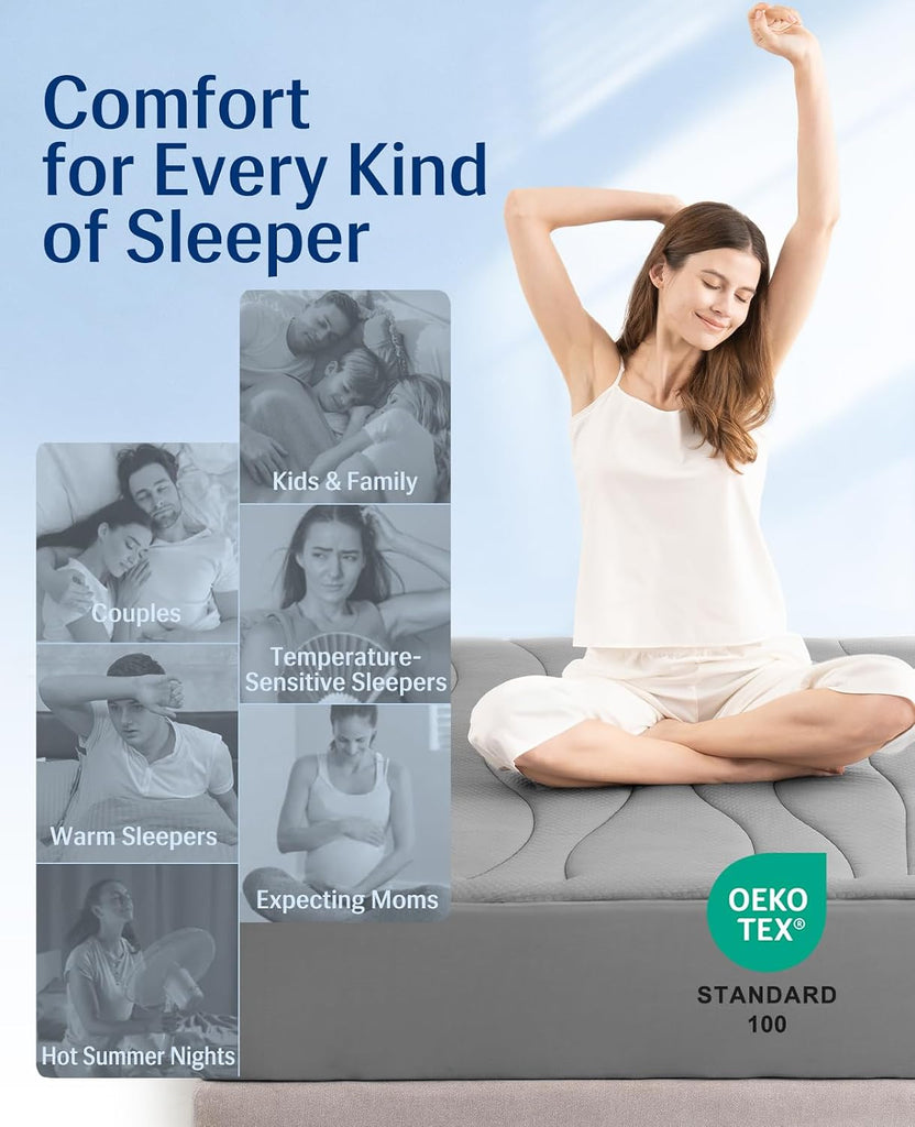 Cooling Mattress Pad King for Hot Sleepers with Arc-Chill 3.0 | PCM Cooling Mattress Topper Stay Cool All Night