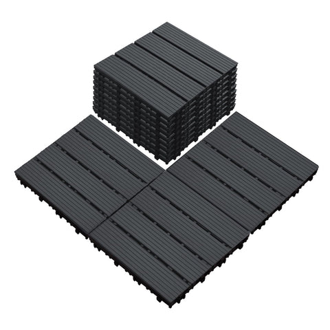 Interlocking Deck Tiles, 27 PCS Outdoor Patio Flooring, 12"x12" Interlocking Decking Tile Outdoor All Weather Use