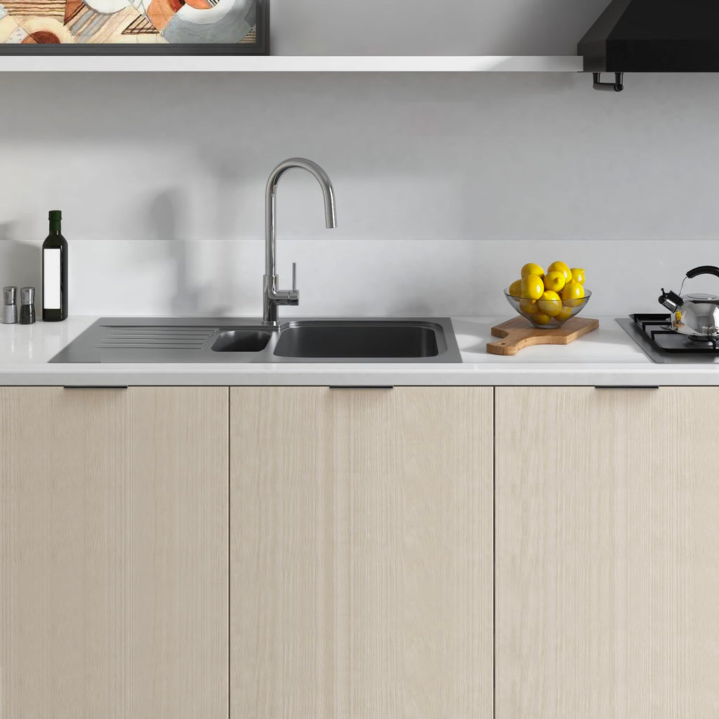 Matte Black Cabinet Pulls Finger Edge Pulls 3-3/4 Inch 30 Pack