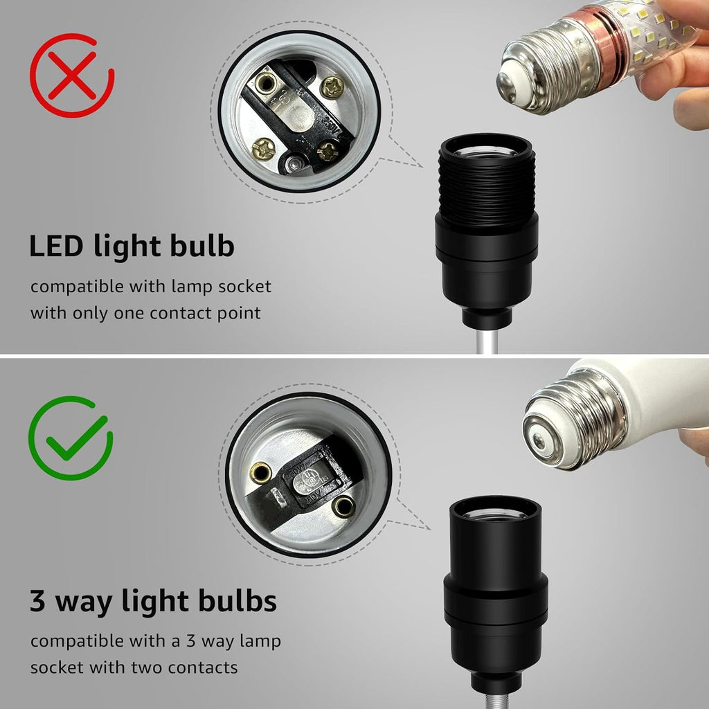 3 Way LED Light Bulbs 50 100 150W Equivalent, Daylight White 5000K