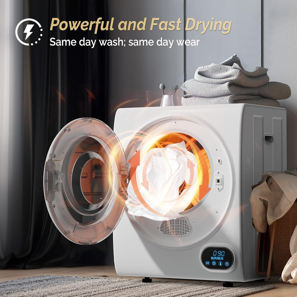 1.5CuFt Portable Clothes Dryer and 17.8LBS Full-Automatic Washing Machine Set, Compact Laundry Washer and Dryer Combo