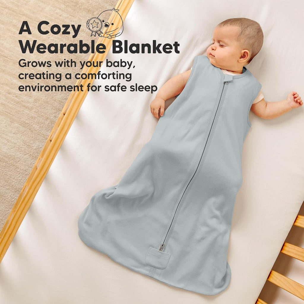 Pack Baby Sleep Sacks, Zipper Wearable Blanket,100% Cotton (Toasty, L)