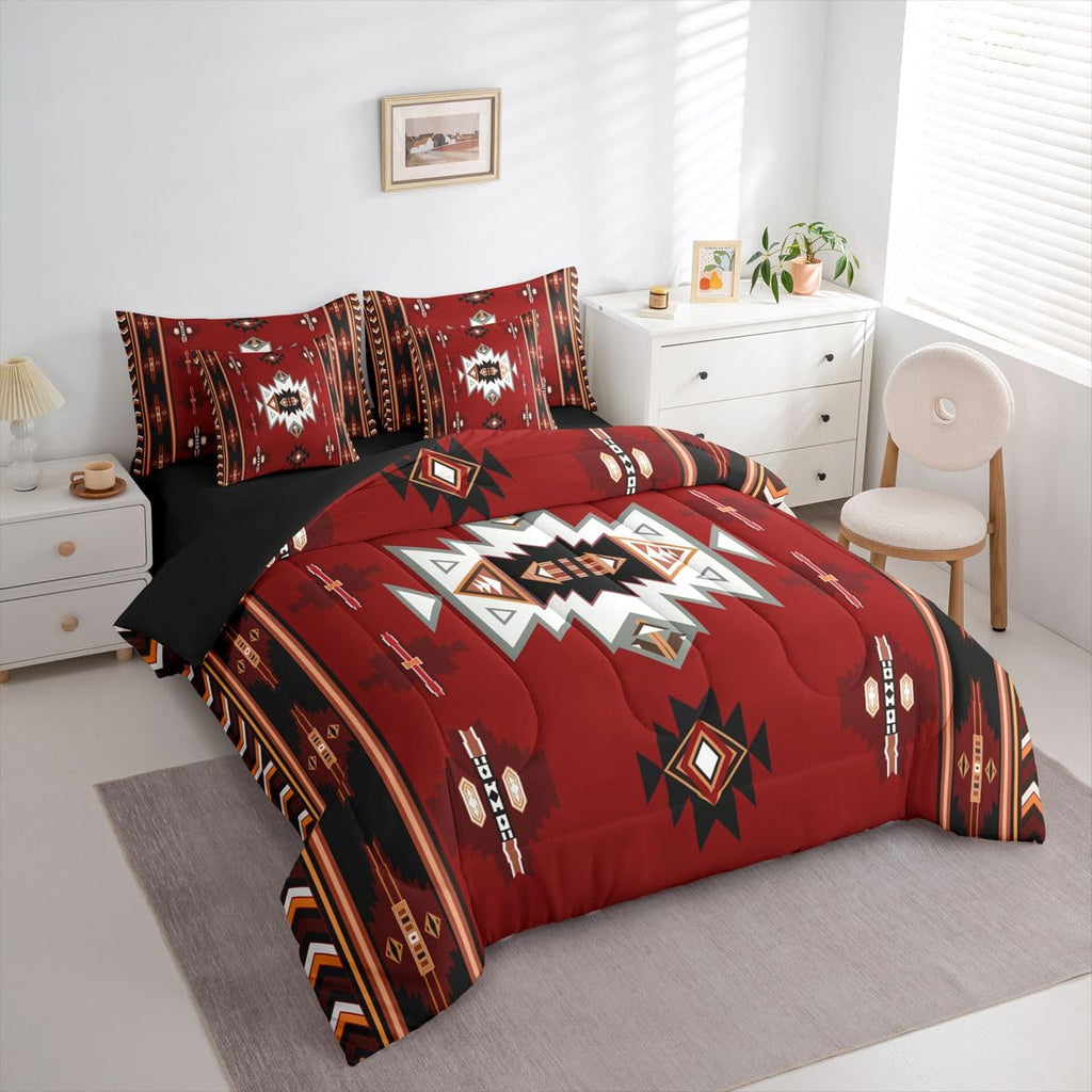 Western Bohemian Comforter Set 7 Piece Bed in A Bag Twin