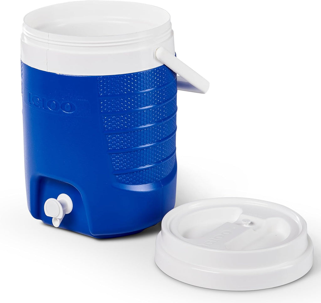 2 Gallon Portable Sports Cooler Water Beverage Dispenser, Insulated Cooler Dispenser, Majestic Blue