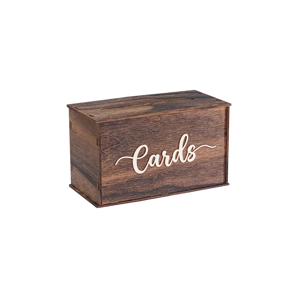 Small 12"x 6"x 7" Rustic Wooden Card Box
