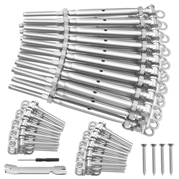 30 Pairs 3/16" Cable Railing Kits, T316 Stainless Steel, Adjustable Angle Cable Railing Hardware 3/16" for 2"x2"