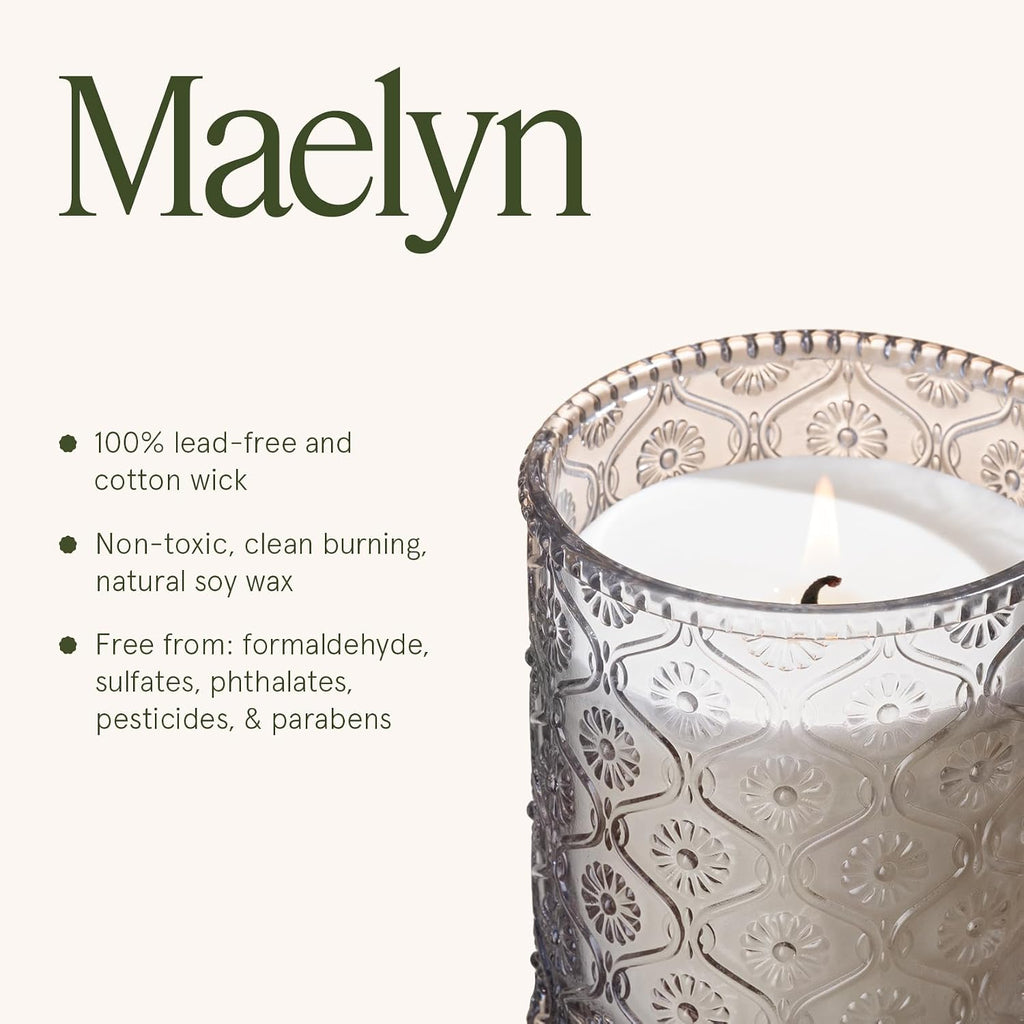 Linen Cotton Clean Scented Candles, Soy Wax, 40 Hrs - Set of 6