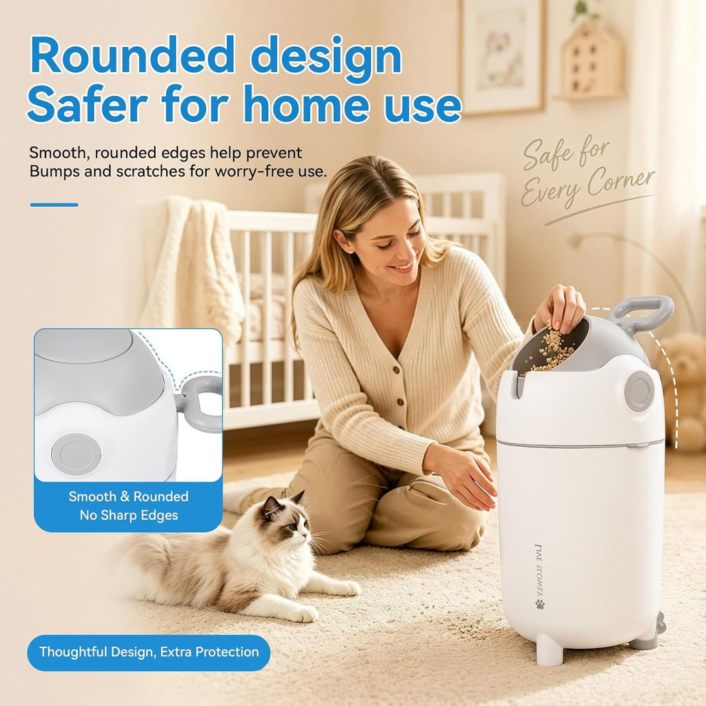 Nursery Diaper Pail with Odor-Free Seal and Child-Safe Lock
