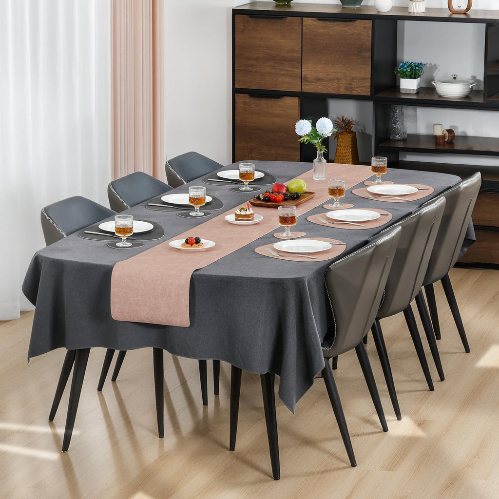 Faux Leather Placemats Set of 4, Dual Sided with Drink Coasters
