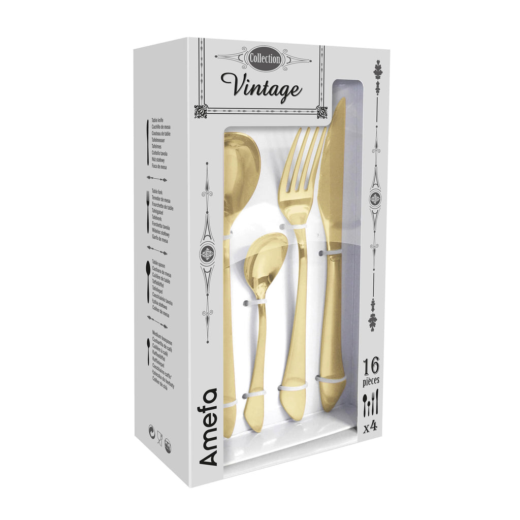 Instinct champagne cutlery set 16-piece