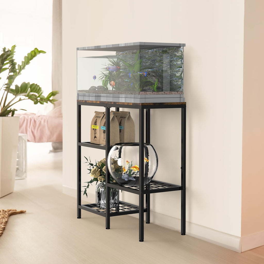 20 Gallon Fish Tank Stand, Heavy Duty Metal Aquarium Stand