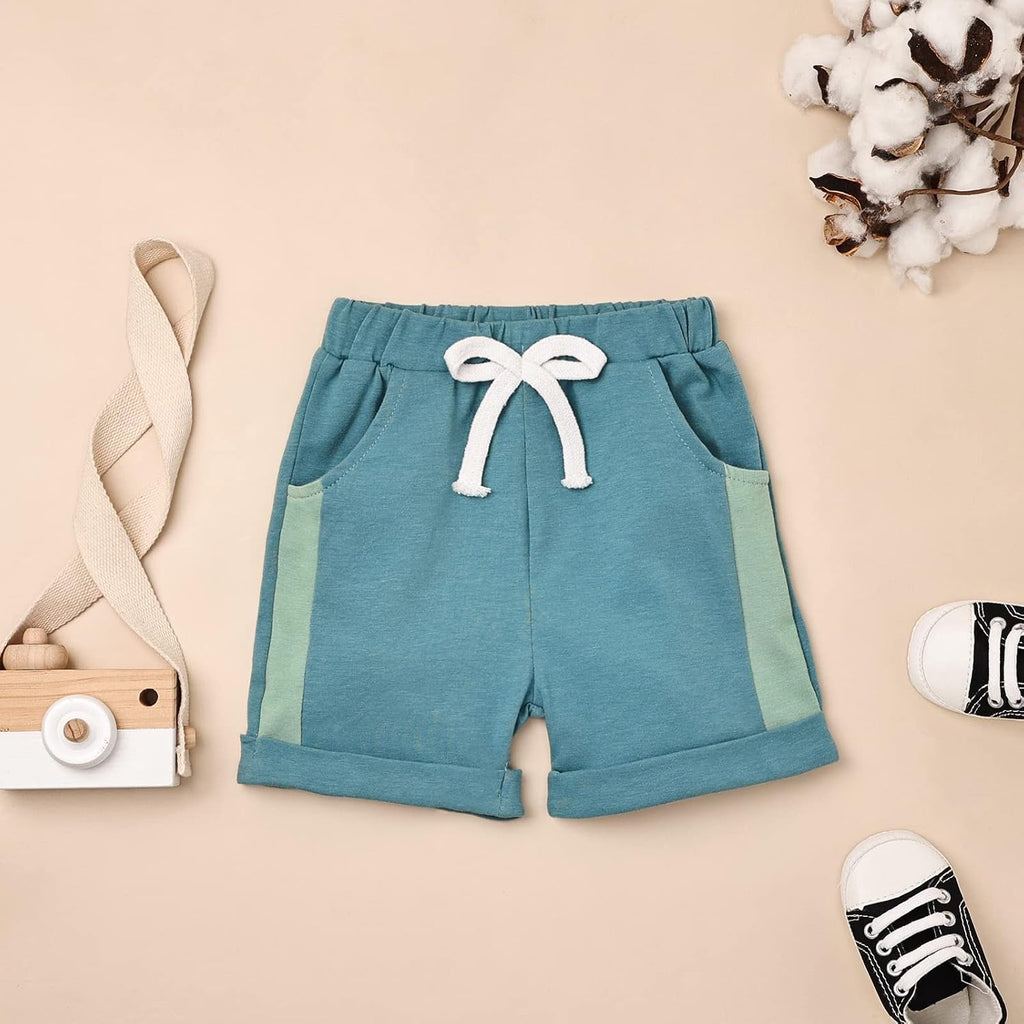 Toddler Boy Clothes Summer Patchwork T-Shirt Shorts 2Pc Set