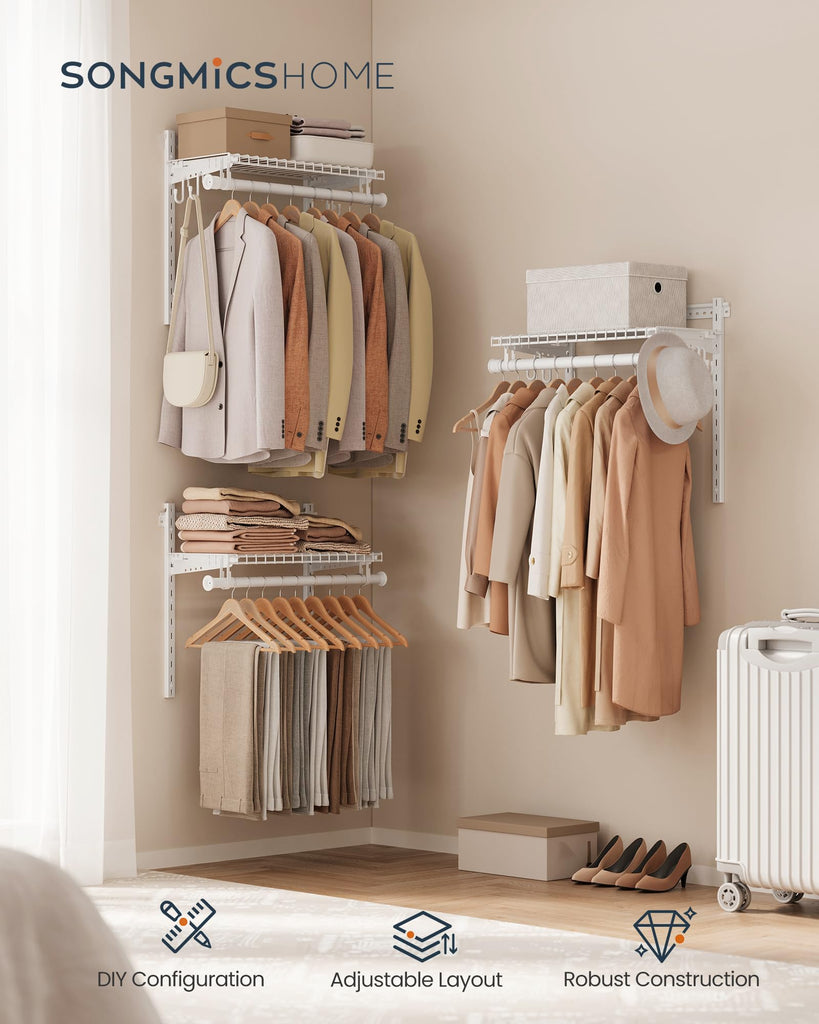 Closet System, Closet Insert Organizer, 3-6 ft Closet Shelves