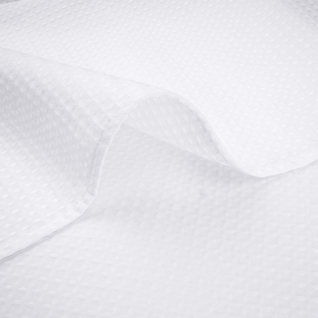 RiverDream Heavyweight Waffle No Hook Shower Curtain with Liner, White, 36x74
