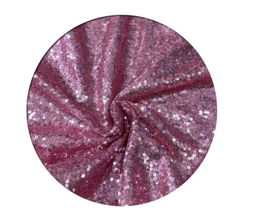 Dusty Rose Glitz Sequin Mini Disc Fabric 2 Yards - Sparkly Glitz Sequins | DIY Arts - 54" Wide Colorful Sequin Fabric