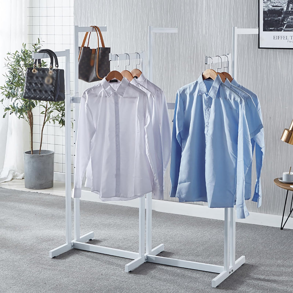 Floor Standing Garment Rack - Heavy Retail Display Racks With Wheels