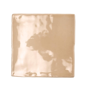 Square Ceramic Tile Beige 3.94x3.94 Glossy 6.46 sq ft/case 60-Pack