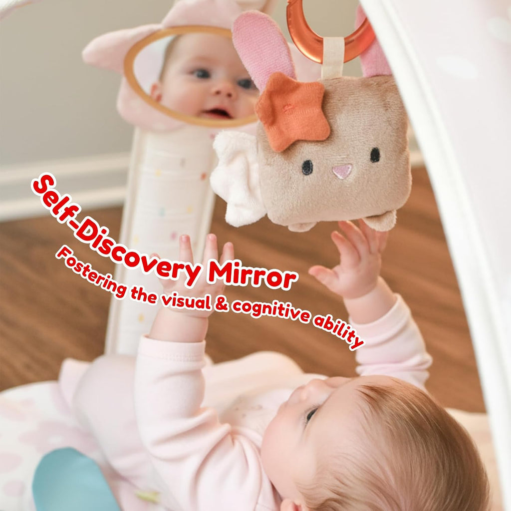 Play Gym & Activity Mat with Light-up Musical Arch with 6 Sensory Toys