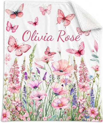 Blanket, Baby Girl Gift, Custom Blanket with Name, Personalized New Born Gifts for Girl, Newborn and Kids #4