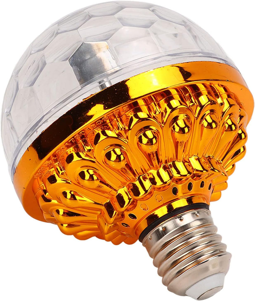 E27 Rotating RGB LED Light Bulb 6W with 8.2ft Plug Wire - Transform Your Party Atmosphere with Automatic Color