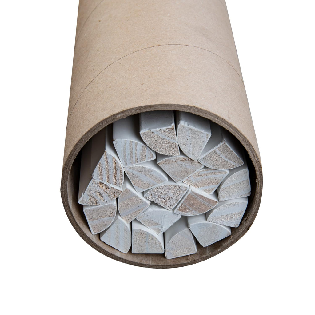 3/4′′ × 3/4′′ × 94′′ Solid Pine Quarter Round Trim - Double Primed & Painted - 20-Piece Bundle, Ships