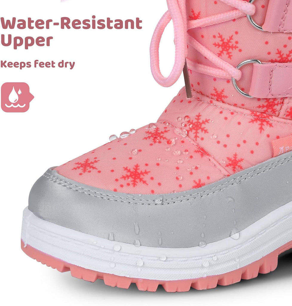 Kids Girls Insulated Fur Winter Warm Snow Boots Toddler/Little Kid