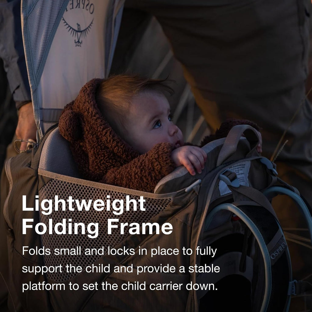 Poco LT Lightweight Child Carrier Backpack - Compact, Travel-Ready Kid Carrier with Sunshade and Adjustable Fit
