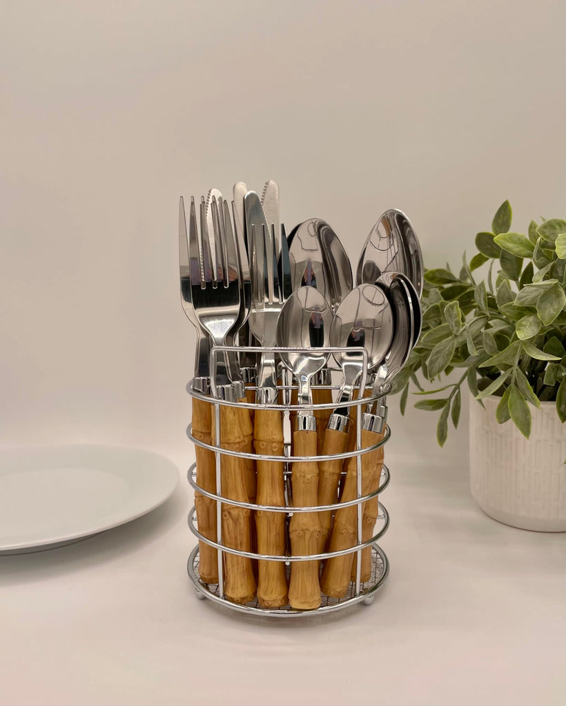 Beyond Bamboo Stainless Steel Flatware Collection, Set of 16
