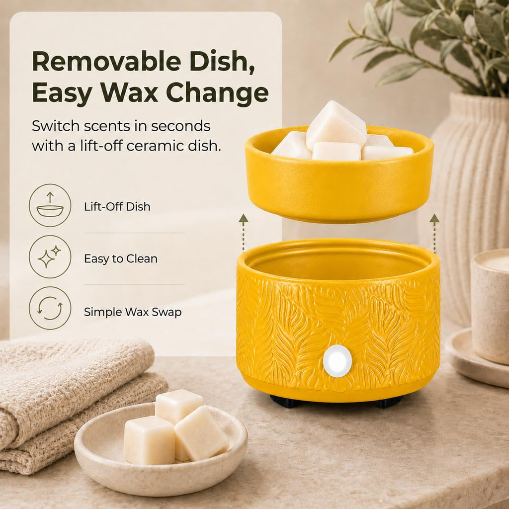 Ceramic Wax Melt Warmer 4-in-1 Electric Scented Candle Wax Burner