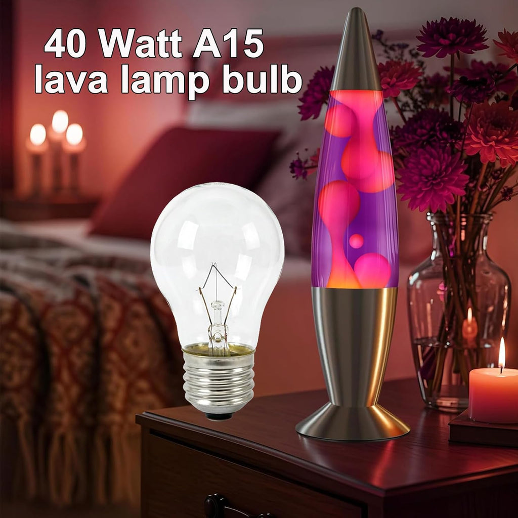 Appliance Oven Light Bulb 40W A15 E26 Lava Lamp Bulb,4 Pack
